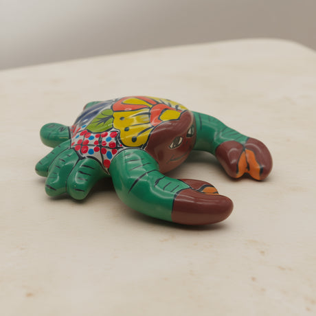 Talavera Crab Sculpture | Vibrant Handmade Mexican Art