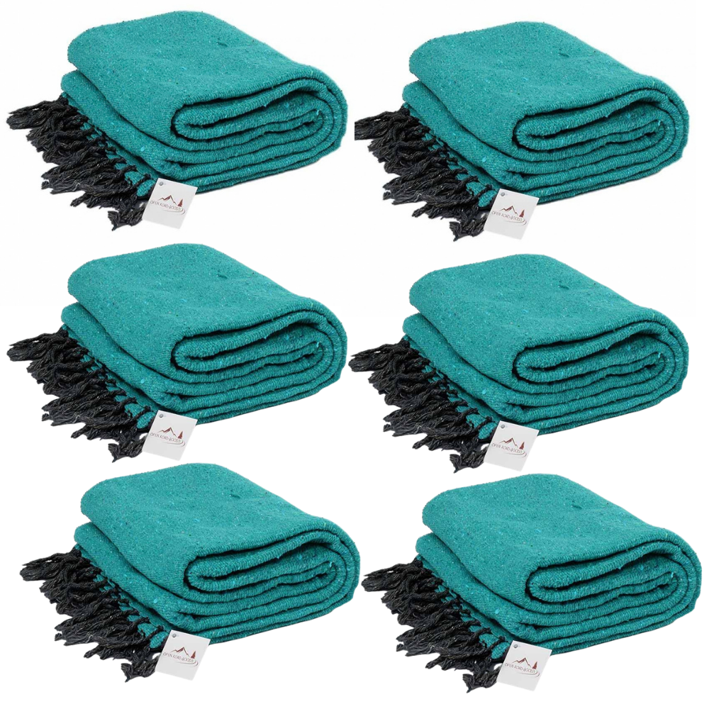 Solid Teal Green Baja Blanket