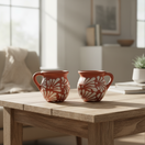 Mexican Clay Jarrito Mug | Handmade Brown Pottery Cup