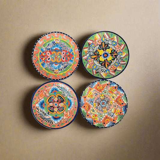 8" Talavera Ceramic Dinner Plate | Authentic Mexican Dinnerware - hand-painted colorful Mexican Talavera 8-inch plate
