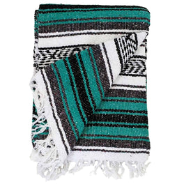 Sea Green Mexican Falsa Yoga Blanket