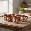 Mexican Clay Jarrito Mug | Handmade Brown Pottery Cup