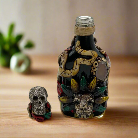 Artisan-Made Mexican Flask | Aztec Decanter