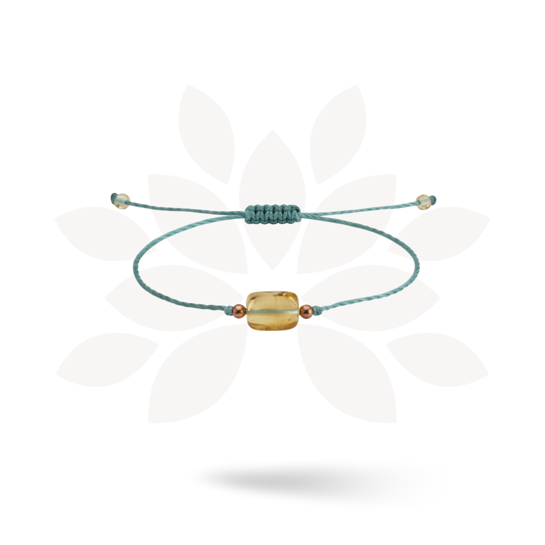 Erika Single Amber Pull String Friendship Bracelet - Mexico