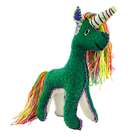 Lily the Unicorn: Repurposed Wool Boho Decor - Mexico