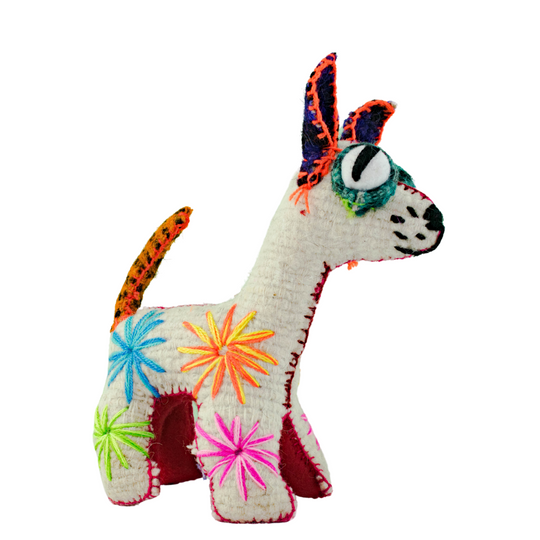 Coco the Chihuahua: Repurposed Wool Boho Decor - Mexico