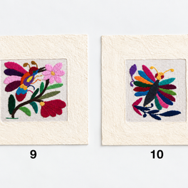 Otomí Amate Embroidered Assorted Art Textile Wall Decor Unframed - Mexico