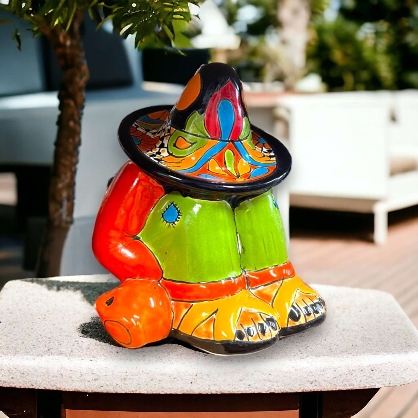 Colorful Handmade Talavera Canister