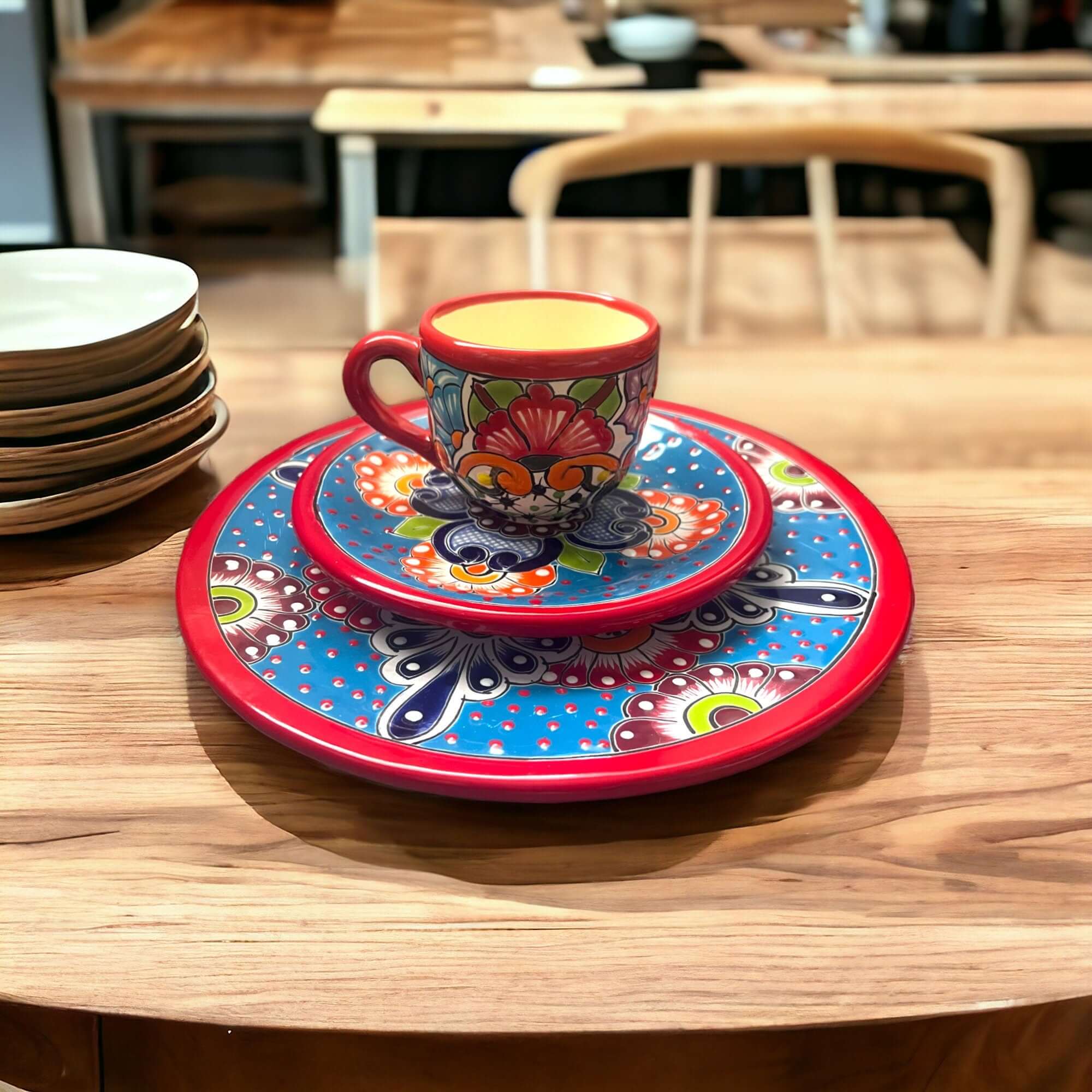Colorful Talavera Dinnerware Set | Mexican Plates