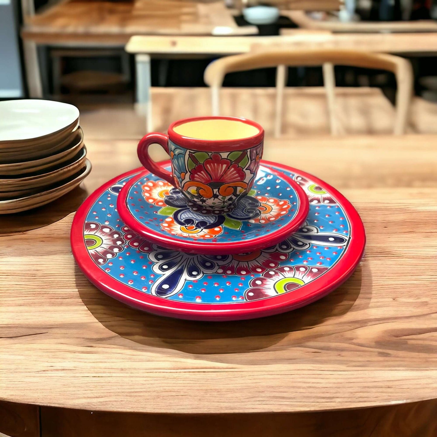 Colorful Talavera Dinnerware Set | Mexican Plates