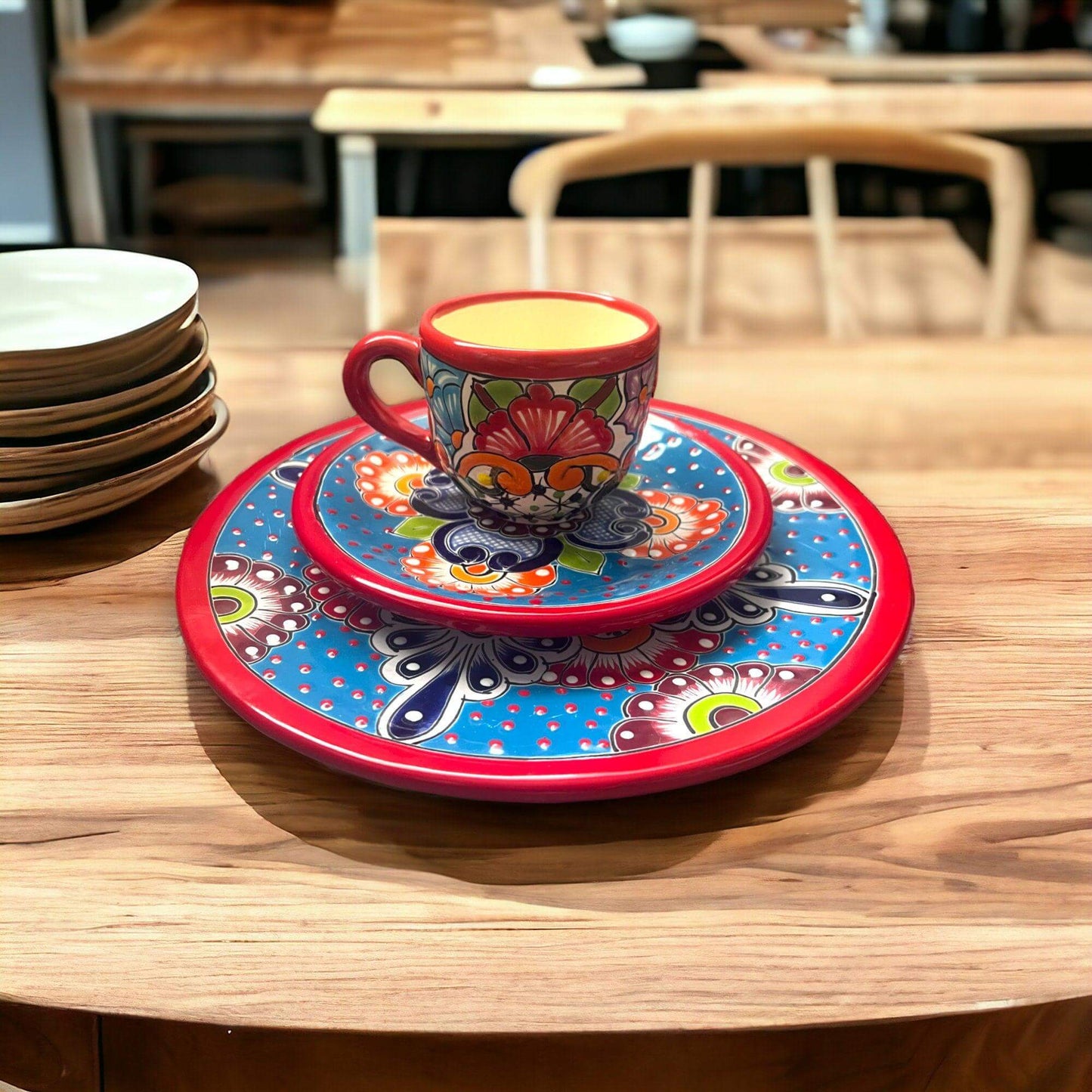 Colorful Talavera Dinnerware Set 4 Piece