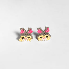Safari Seed Bead Animal Stud Earrings - Mexico