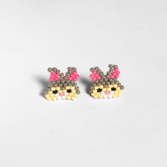 Safari Seed Bead Animal Stud Earrings - Mexico