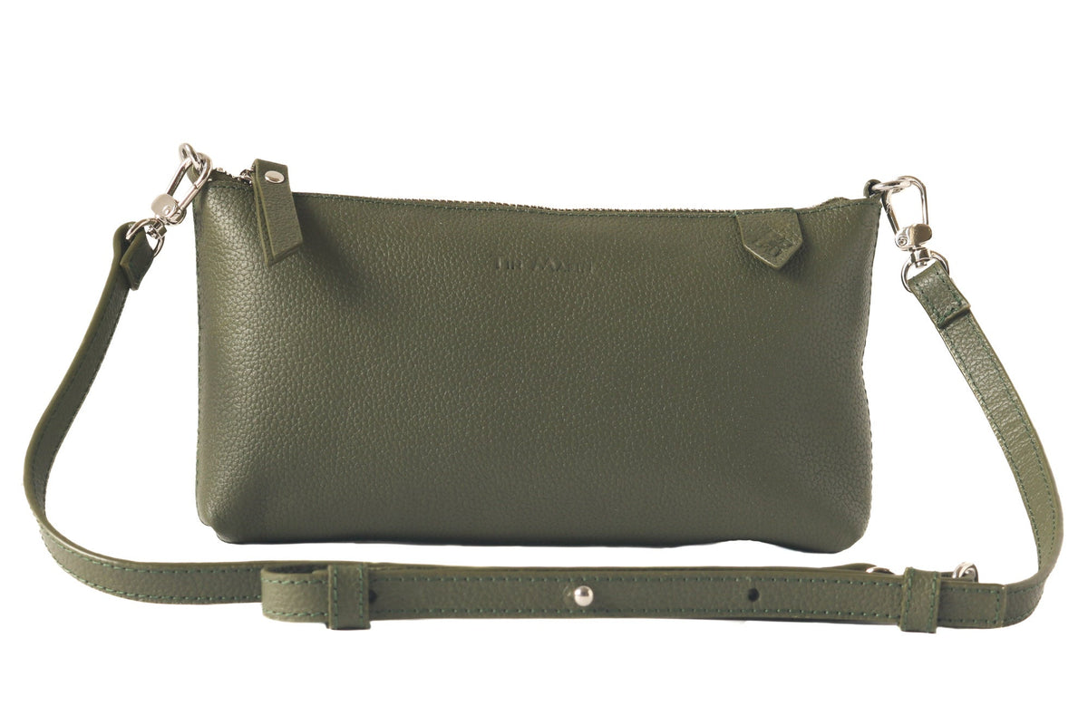 Elia Convertible Leather Bag – Clutch, Shoulder & Crossbody