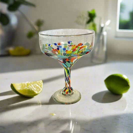 Hand-Blown Mexican Margarita Glass Gift
