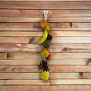 Hand-Painted Mexican Fruit Garland | Colorful Hanging Fruit Wall Art - hand-painted ceramic fruit garland with banana and pineapple, vibrant colors, hanging wall art
