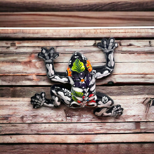 Handcrafted Talavera Frog Wall Art - Mexican Decor