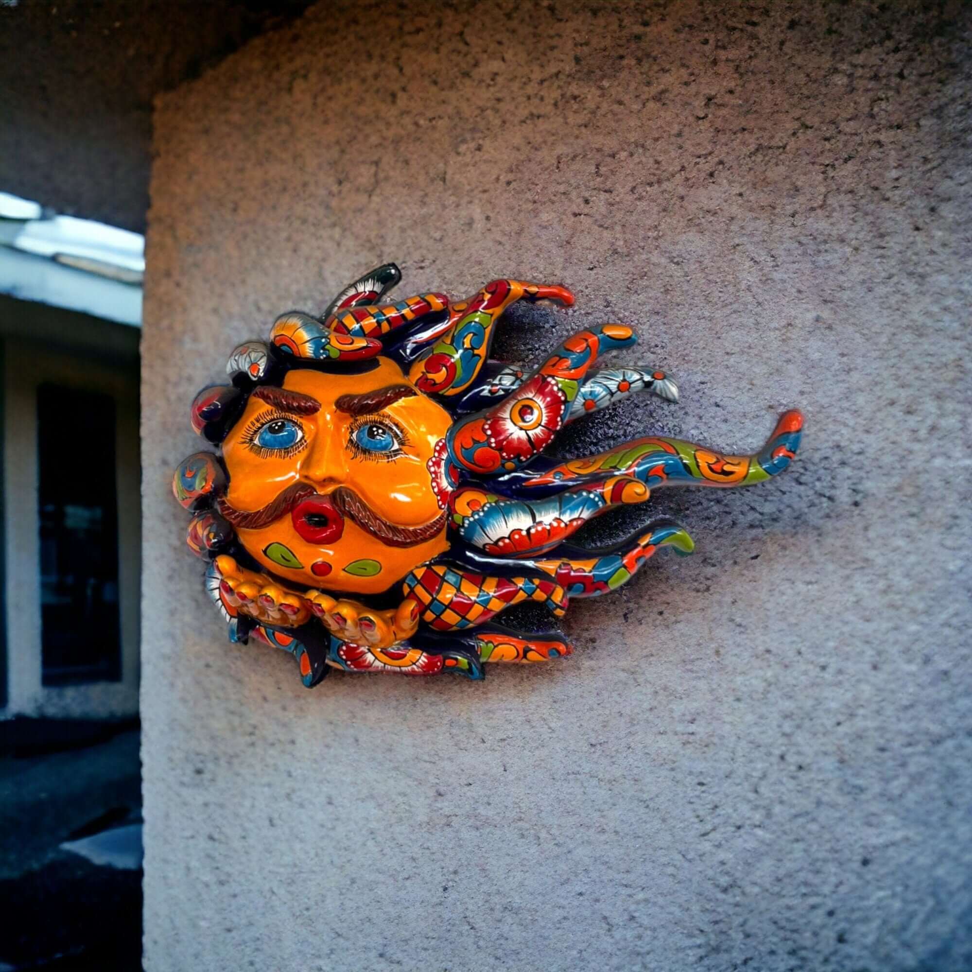 Handcrafted Talavera Sun Art | Mexican Wall Decor