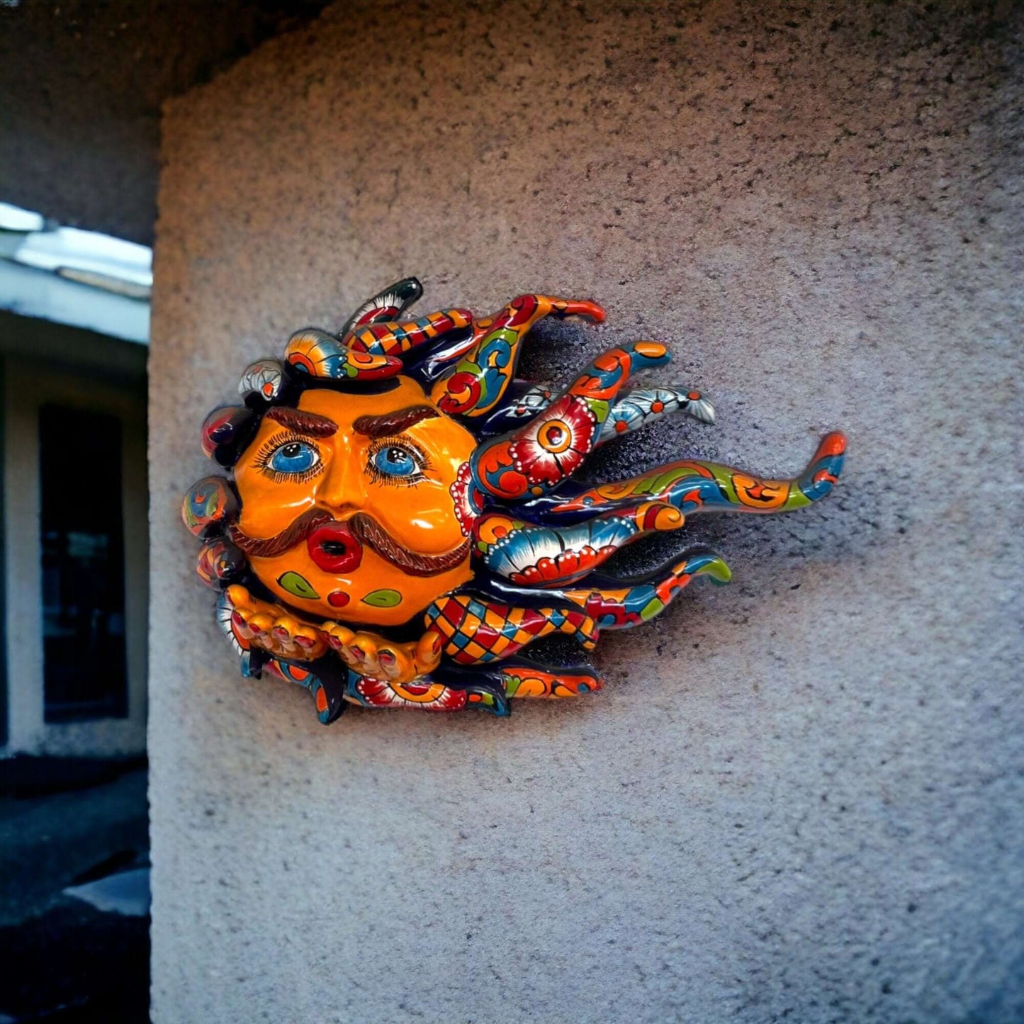 Handcrafted Talavera Sun Art | Mexican Wall Decor