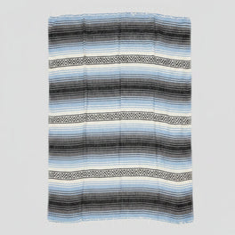 Light Blue Mexican Falsa Blanket