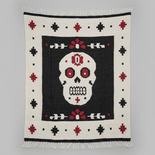 Day of The Dead Mexican Blanket | Dia de los Muertos