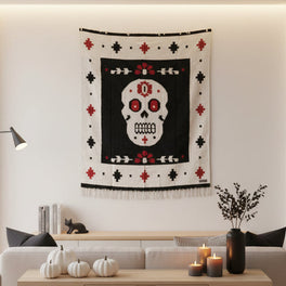 Day of The Dead Mexican Blanket | Dia de los Muertos