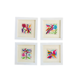 Otomí Amate Embroidered Assorted Art Textile Wall Decor Unframed - Mexico