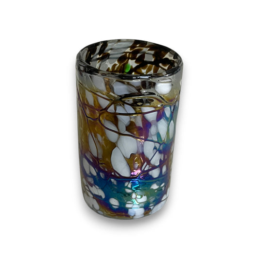 Pearlescent Swirl Hand-Blown Glass | Mexican Mocha Mix Tumbler