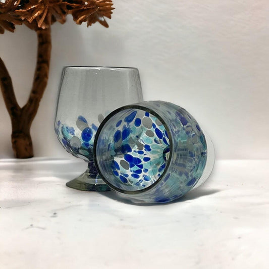 Ice & Snow Cognac Snifter Glasses | Handblown Mexican Glassware