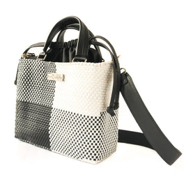 Lucy Medium Woven Crossbody Drawstring Bag