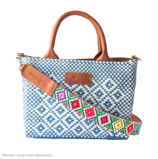 Mai Woven Bag Strap - Multi with Leather