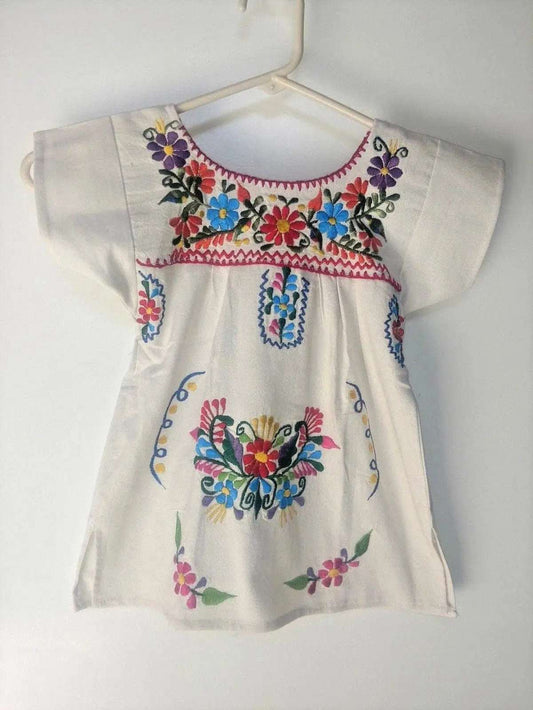 Mexican Embroidered Dress | Traditional Puebla Clothing