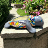 Mexican Handmade Seal Planter | Colorful Talavera Seal (Medium Size) - hand-painted Talavera ceramic seal planter from Guanajuato, Mexico