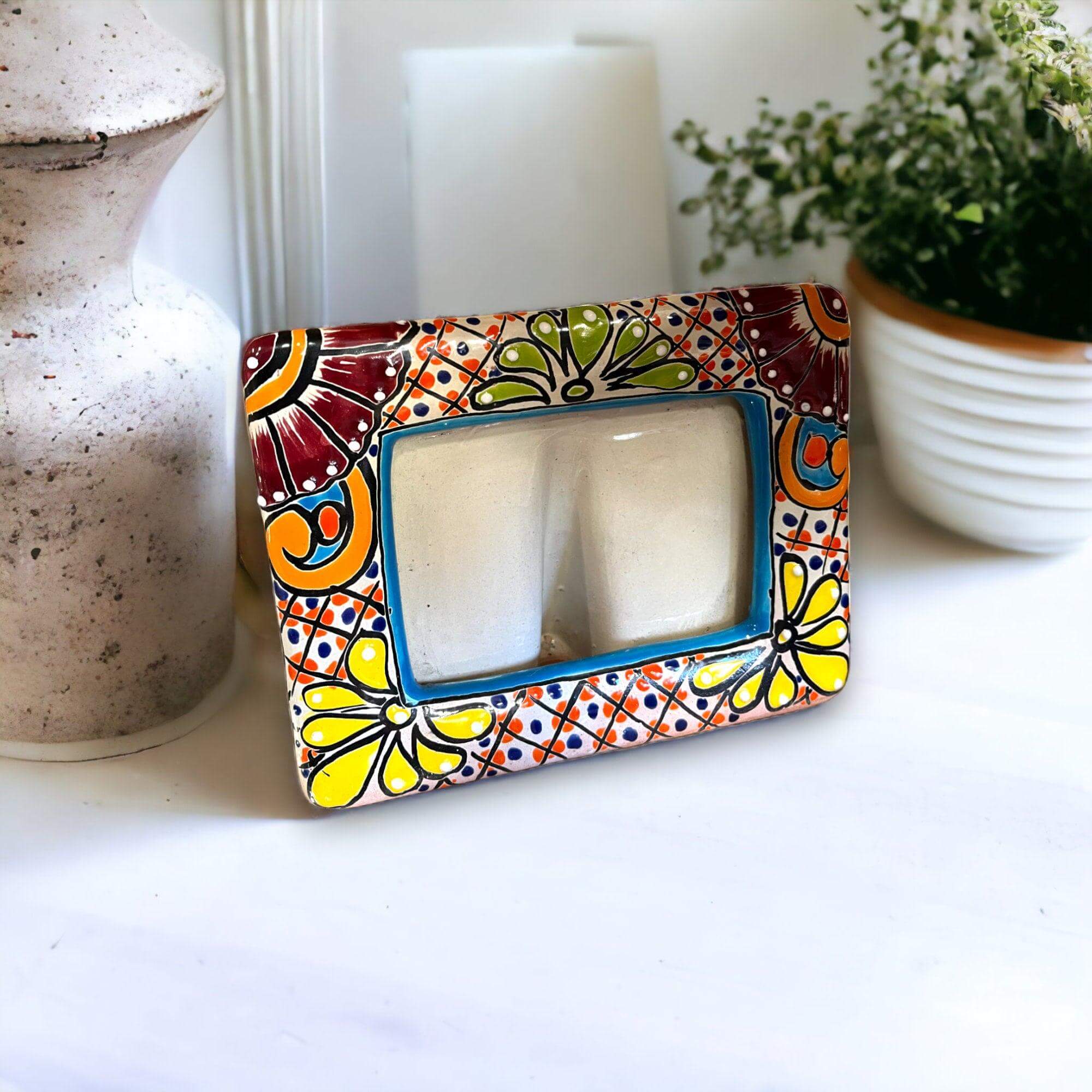 Mexican Talavera Picture Frame - 5x7 Hand-Painted
