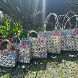 All Black Woven Tote