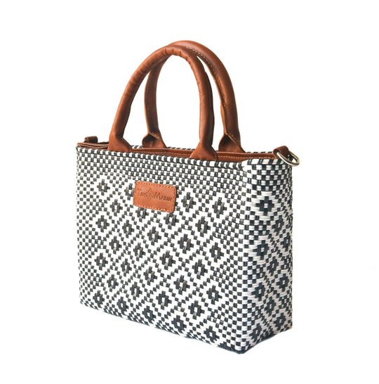 Panda Small Woven Crossbody Bag