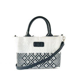 White Small Woven Crossbody Bag