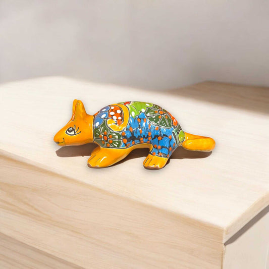 Talavera Armadillo Figurine | Mexican Decor
