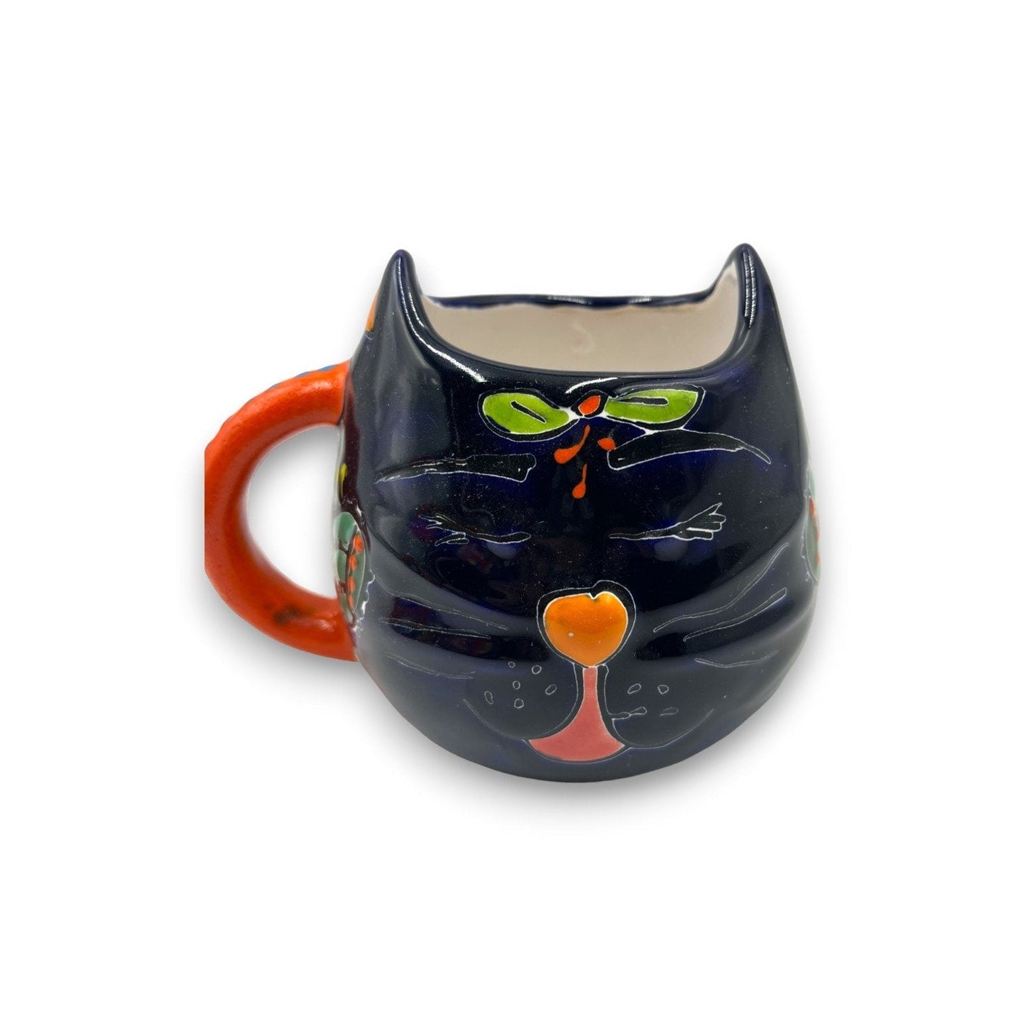 Talavera Cat Coffee Cup | Hand-Painted Talavera Mug