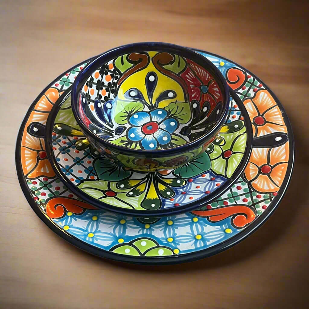 Talavera 26-Piece Dinnerware Set | Floral Style