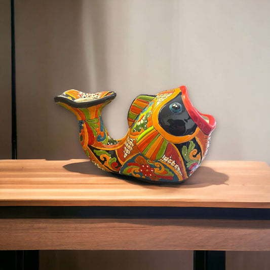 Talavera Fish Planter - Colorful Mexican Art