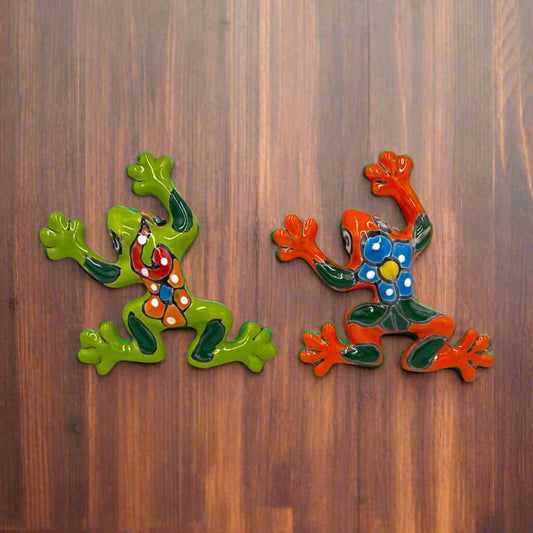 Talavera Frog Wall Art - Handmade Mexican Decor