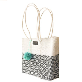 White Woven Tote