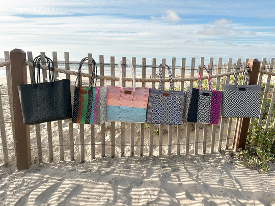 All Black Woven Tote