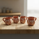 Mexican Clay Jarrito Mug | Handmade Brown Pottery Cup