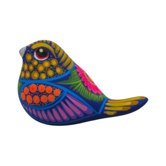 Alebrije Bird Figurine | Colorful Mexican Folk Art in vibrant colors and hand-painted details.