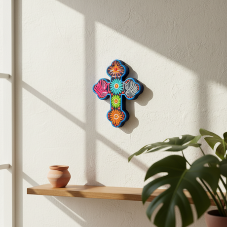 Alebrije Cross Wall Art - lifestyle product view 1