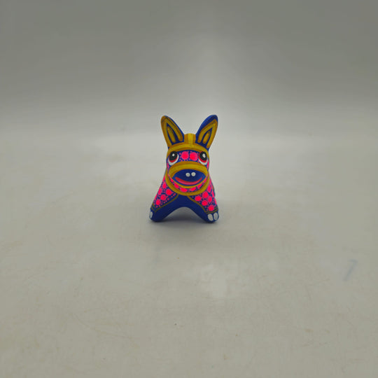 Alebrije Donkey Figurine — TGH-6746; actual product against its original background.