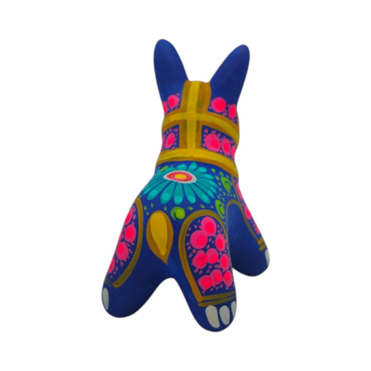 Alebrije Donkey Figurine | Hand-Painted Mexican Folk Art showcasing vivid colors and intricate designs.