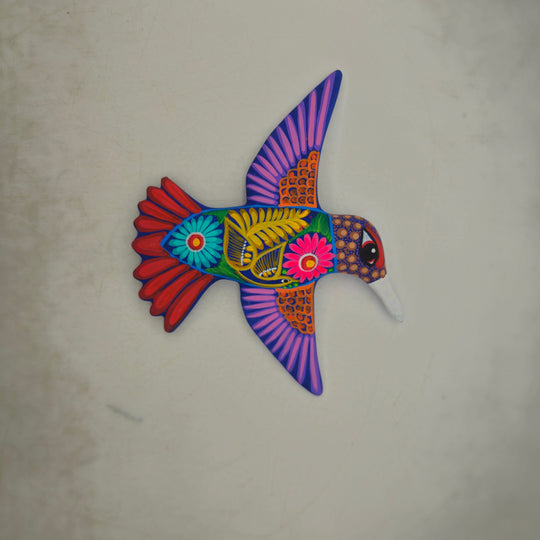 Alebrije Hummingbird Wall Art — TGH-7428; actual product against its original background.